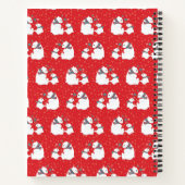 Cute Kerstpoar Beren Red, op maat gemaakt Notitieboek (Achterkant)