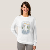 Cute kerstpolair beer. Funny Winter Animal T-shirt (Voorkant volledig)