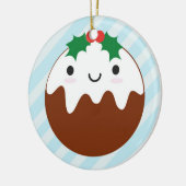Cute Kerstpudding Keramisch Ornament (Links)