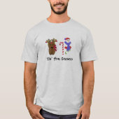 Cute Kerstrender en Snowman T-shirt (Voorkant)