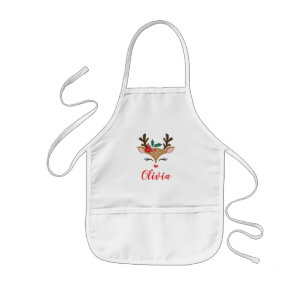 Cute Kerstrender Girl Kinderen Apron Kinder Schort