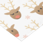 Cute Kerstrendierensnowflakes Patroon Tafelkleed (Gekanteld)