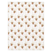 Cute Kerstrendierensnowflakes Patroon Tafelkleed (Voorkant)