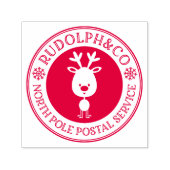 Cute Kerstrendiernoordpool Zelfinktende Stempel (Design)