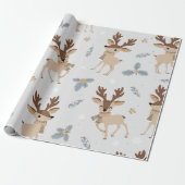 Cute Kerstrendierpatroon Cadeaupapier (Uitgerold)