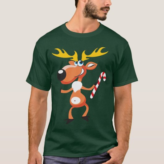 Cute kerstrenrennier T-shirt (Voorkant)