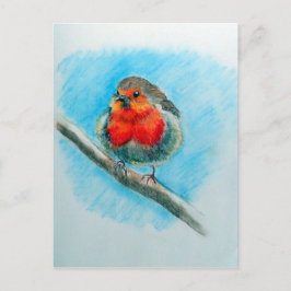 Cute KerstRobin Briefkaart