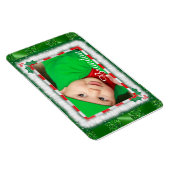 Cute Kerstroet en Green Baby Photo Magnet Magneet (Rechterzijde)