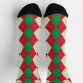 Cute Kerstroodgroene en beige paling Sokken (Top)