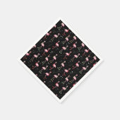 Cute kerstroze flamingo patroon servet (Hoek)