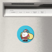 Cute KerstSanta Magnet (Insitu (Vaatwasser))