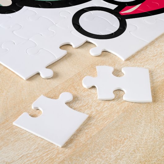 Cute kerstschedel legpuzzel (Zijkant)