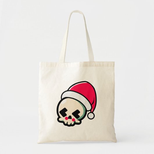 Cute kerstschedel tote bag (Voorkant)