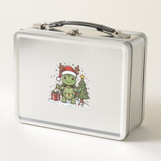 Cute Kerstschildpad Vintage Gravure Shirt Ontwerp (Voorkant)