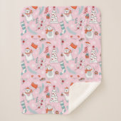 Cute kerstSherpa Blanket Sherpa Deken (Voorkant)