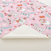 Cute kerstSherpa Blanket Sherpa Deken (3/4)