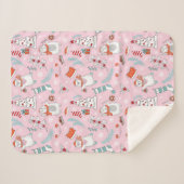 Cute kerstSherpa Blanket Sherpa Deken (Voorkant (horizontaal))