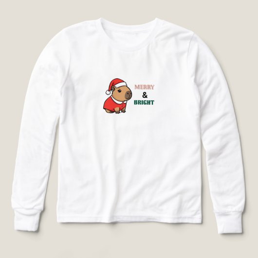 Cute kerstshirt met illustratie van kerstman (Voorkant)