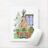 Cute kerstslaapbeker rendeveltjes muismat (Met muis)