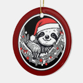 Cute Kerstslak Ornament (Links)