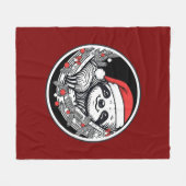 Cute Kerstsloth Dekbed Fleece Deken (Voorkant (Horizontaal))