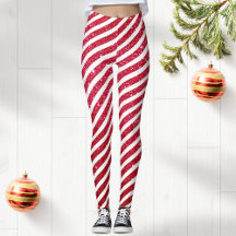 Cute kerstsnoe Cane Glitter Stripped Pattern