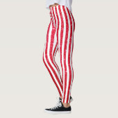 Cute kerstsnoe Cane Glitter Stripped Pattern Leggings (Links)
