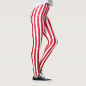 Cute kerstsnoe Cane Glitter Stripped Pattern Leggings (Rechts)