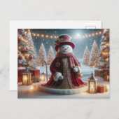 Cute Kerstsnowman Briefkaart (Voorkant / Achterkant)