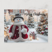 Cute Kerstsnowman Briefkaart (Voorkant)