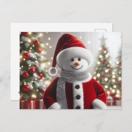 Cute Kerstsnowman Briefkaart (Voorkant / Achterkant)