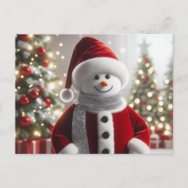 Cute Kerstsnowman Briefkaart