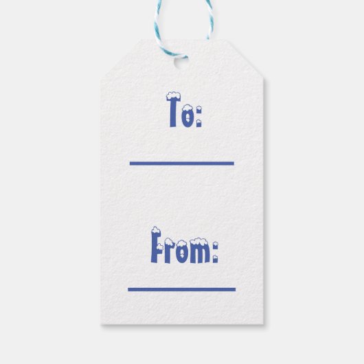 Cute Kerstsnowman Cadeaulabel (Achterkant)