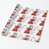 Cute Kerstsnowman Cadeaupapier (Uitgerold)