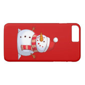 Cute Kerstsnowman Case-Mate iPhone Case (Achterkant (Horizontaal))