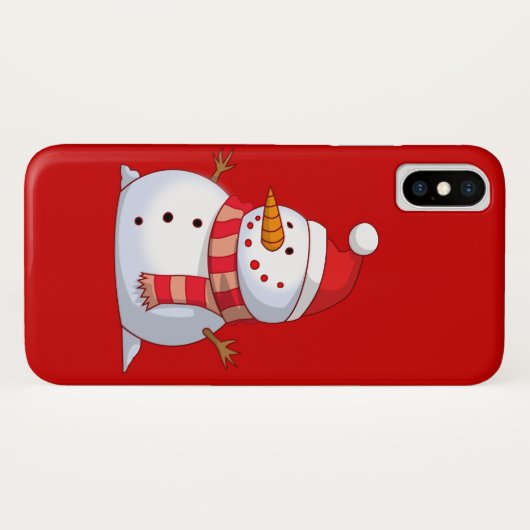 Cute Kerstsnowman Case-Mate iPhone Case (Achterkant (horizontaal))