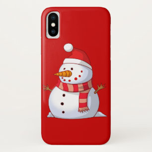Cute Kerstsnowman iPhone X Hoesje