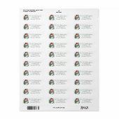 Cute Kerstsnowman Etiket (Full Sheet)
