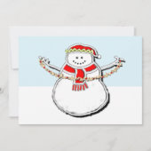 Cute Kerstsnowman Feestdagenkaart (Voorkant)
