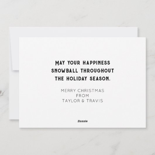 Cute Kerstsnowman Feestdagenkaart (Achterkant)