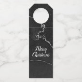 Cute Kerstsnowman Flessenhanger (Achterkant)