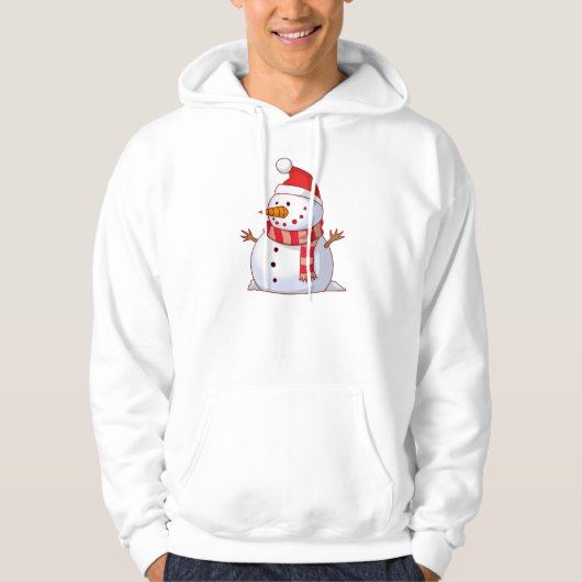 Cute Kerstsnowman Hoodie (Voorkant)