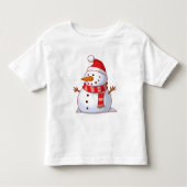 Cute Kerstsnowman Kinder Shirts (Voorkant)