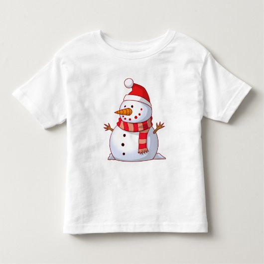 Cute Kerstsnowman Kinder Shirts (Voorkant)