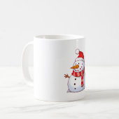 Cute Kerstsnowman Koffiemok (Voorkant links)