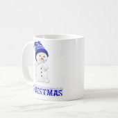 Cute Kerstsnowman Koffiemok (Voorkant links)