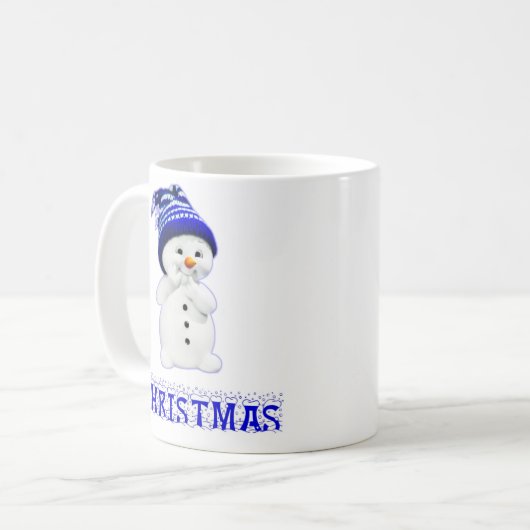 Cute Kerstsnowman Koffiemok (Voorkant links)