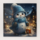 Cute Kerstsnowman Legpuzzel (Verticaal)