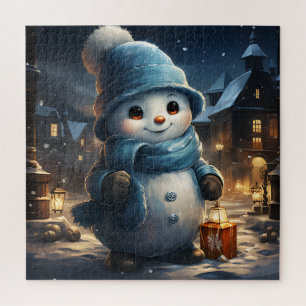 Cute Kerstsnowman Legpuzzel