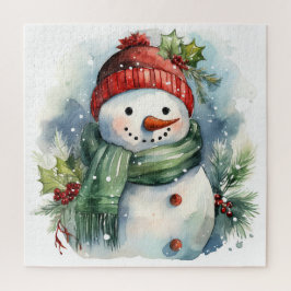 Cute Kerstsnowman Legpuzzel